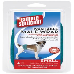 Simple Solution Washable Male Wrap Blue Small