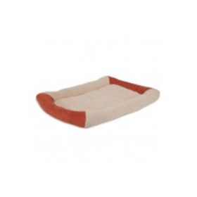 Aspen Self Warming Bolster Dog Mat Barn Red; Cream 16 Inches X 9 Inches