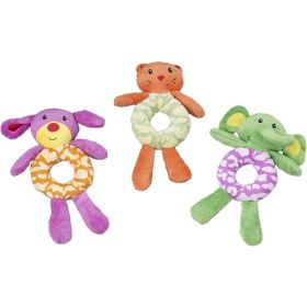 Spot Lil Spots Plush Dog Toy Ring Assorted 7.5 in