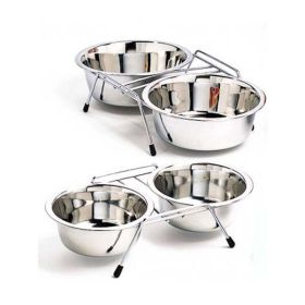 Spot Diner Time Stainless Double Diner Dog Bowl Silver 1 Quart