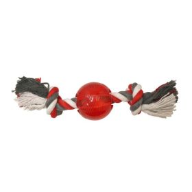 Spot Play Strong Ball with Rope Dog Toy Rope with Ball Red 2.5 in