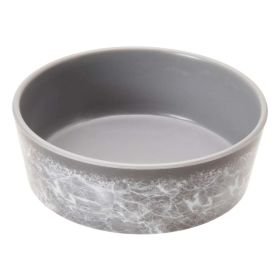 Spot Unbreak-A-Bowlz Marble Dog Bowl Grey Small 5 in