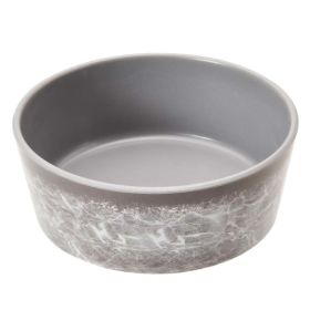 Spot Unbreak-A-Bowlz Marble Dog Bowl Grey Medium 6 in