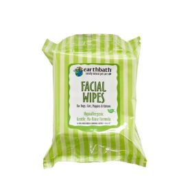 Earthbath Hypo-Allergenic Facial Wipes for Dogs; Cats; Puppies and Kittens 25ct