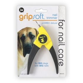 JW Pet Deluxe Dog Nail Trimmer Grey; Yellow Jumbo