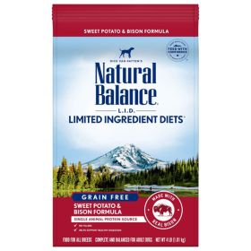 Natural Balance Pet Foods L.I.D. Sweet Potato and Bison Adult Dry Dog Food 4lbs