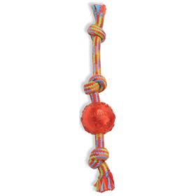 Mammoth Pet Products Braidys Tug with TPR Ball Dog Toy Assorted 11 in Small