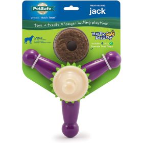 Busy Buddy Jack Dog Toy Purple; White Small