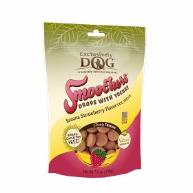 Exclusively Pet Smoochers Yogurt Drops Dog Treats Banana Strawberry Flavor BananaStrawberry 7 oz