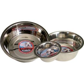 Loving Pets Traditional Stainless Steel Dog Bowl Silver 3 Quarts