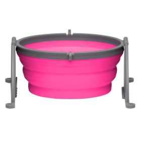 Loving Pets Travel Dog Bowl Pink Large