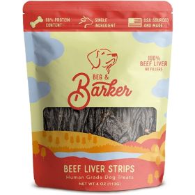 Beg and Barker Dog Strips Beef Liver 4Oz