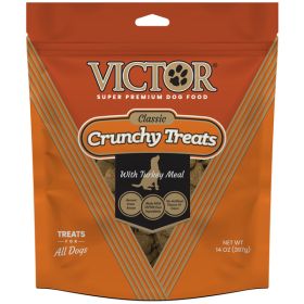 Victor Super Premium Dog Food Classic Crunchy Dog Treats with Turkey Meal 14 oz